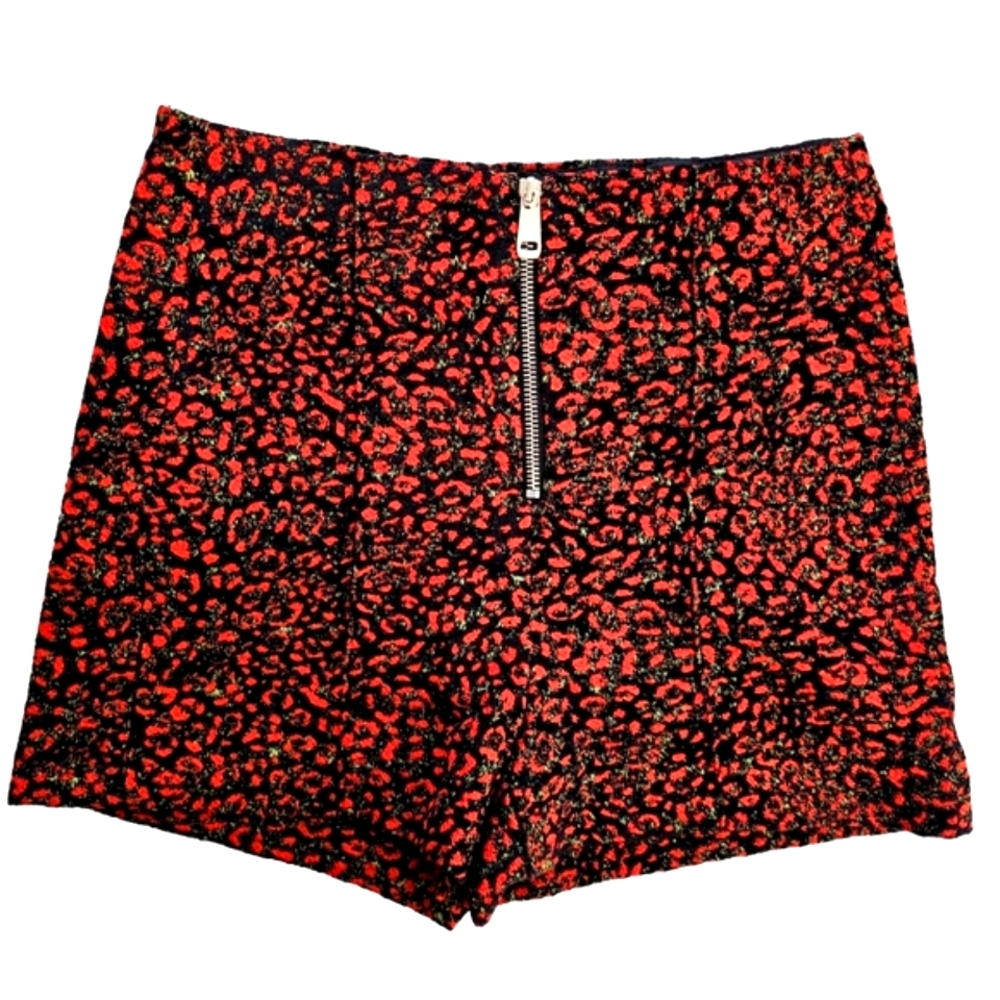 Zara Basic Red / Black Flat Panel Jacquard Dressy… - image 2